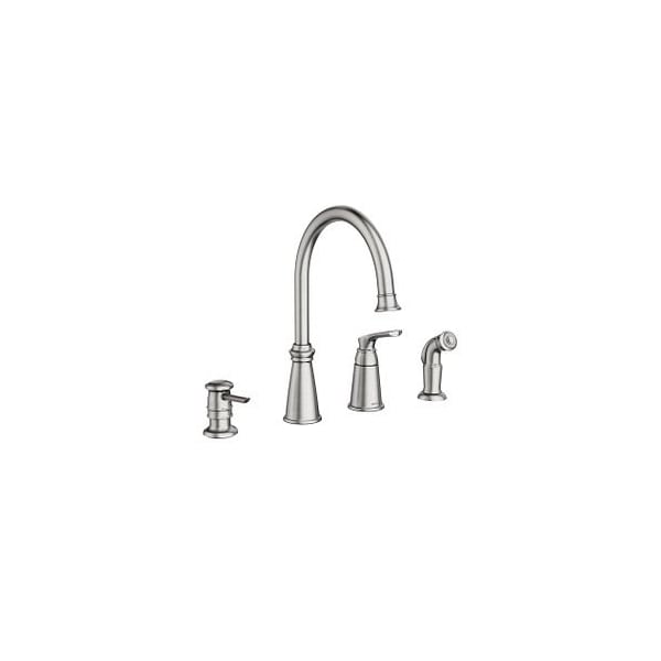 Moen Whitmore Spot Resist Stainless One-Handle High Arc Kitchen Faucet 87044SRS - main